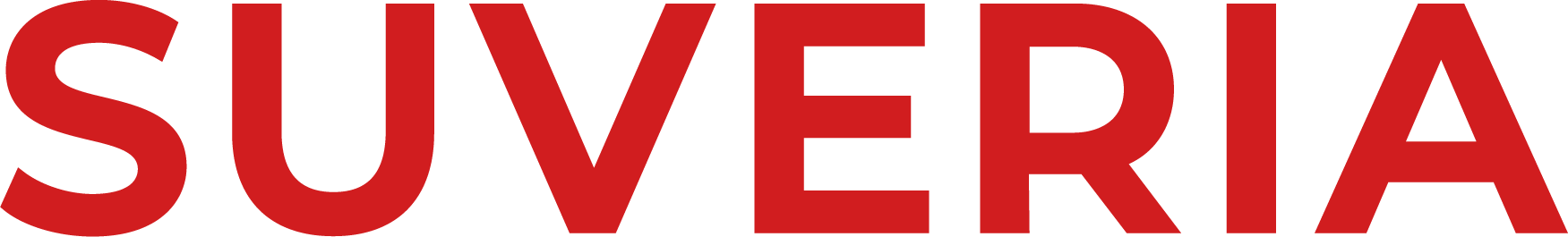 logo of SUVERIA word in red